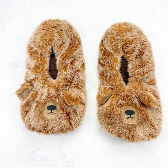 Classic Furry Bear Slippers - Picture 1 of 2